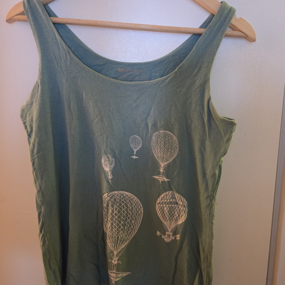 Teal Bamboo Built In Bra Top With Air Ballons